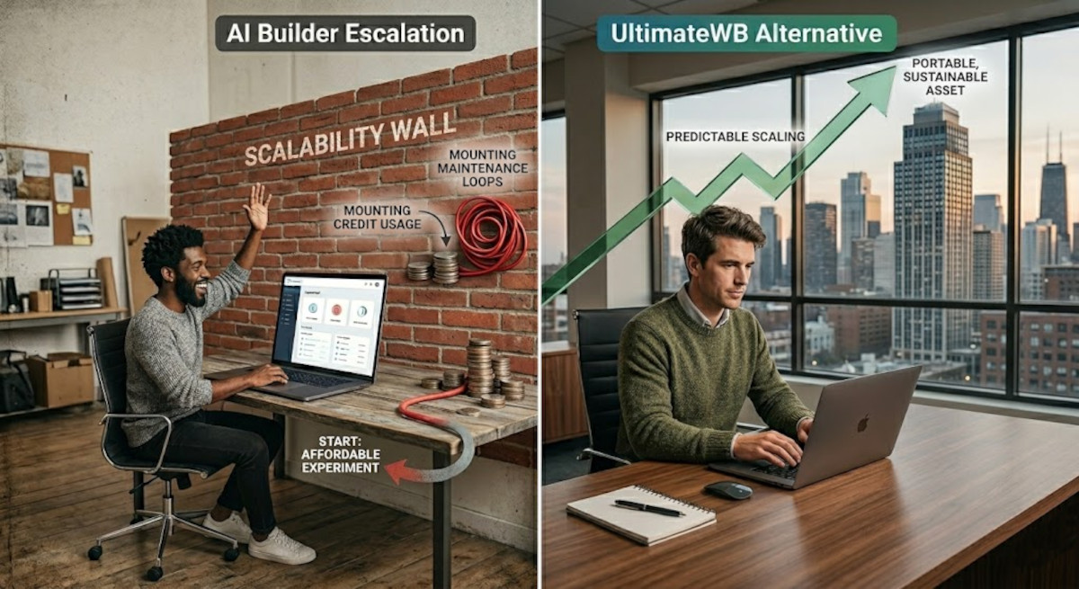 AI builder scalability wall vs UltimateWB scalability