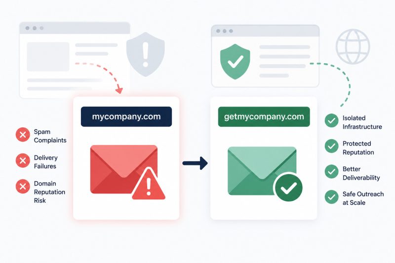 Using an alternative domain for cold email campaigns to protect your website reputation