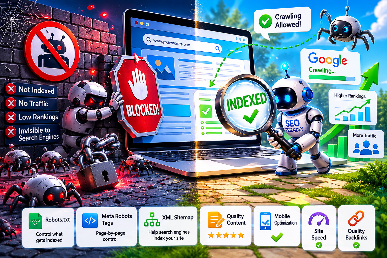Blocking bots bad impact on SEO and indexing