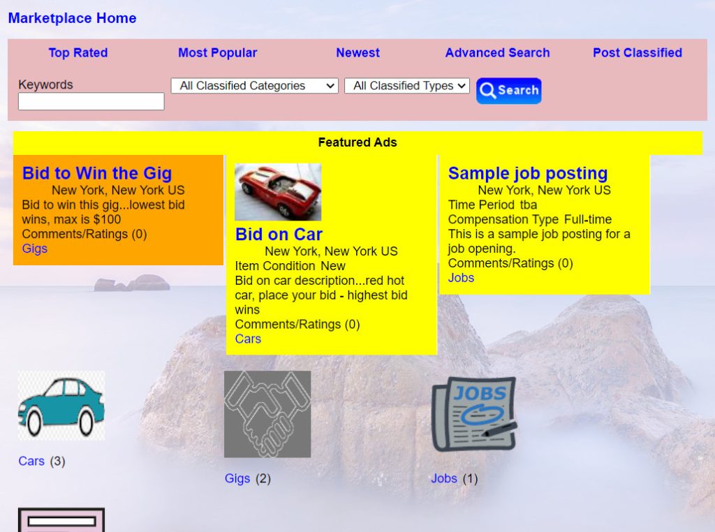 What are features that you would want in a classifieds website?