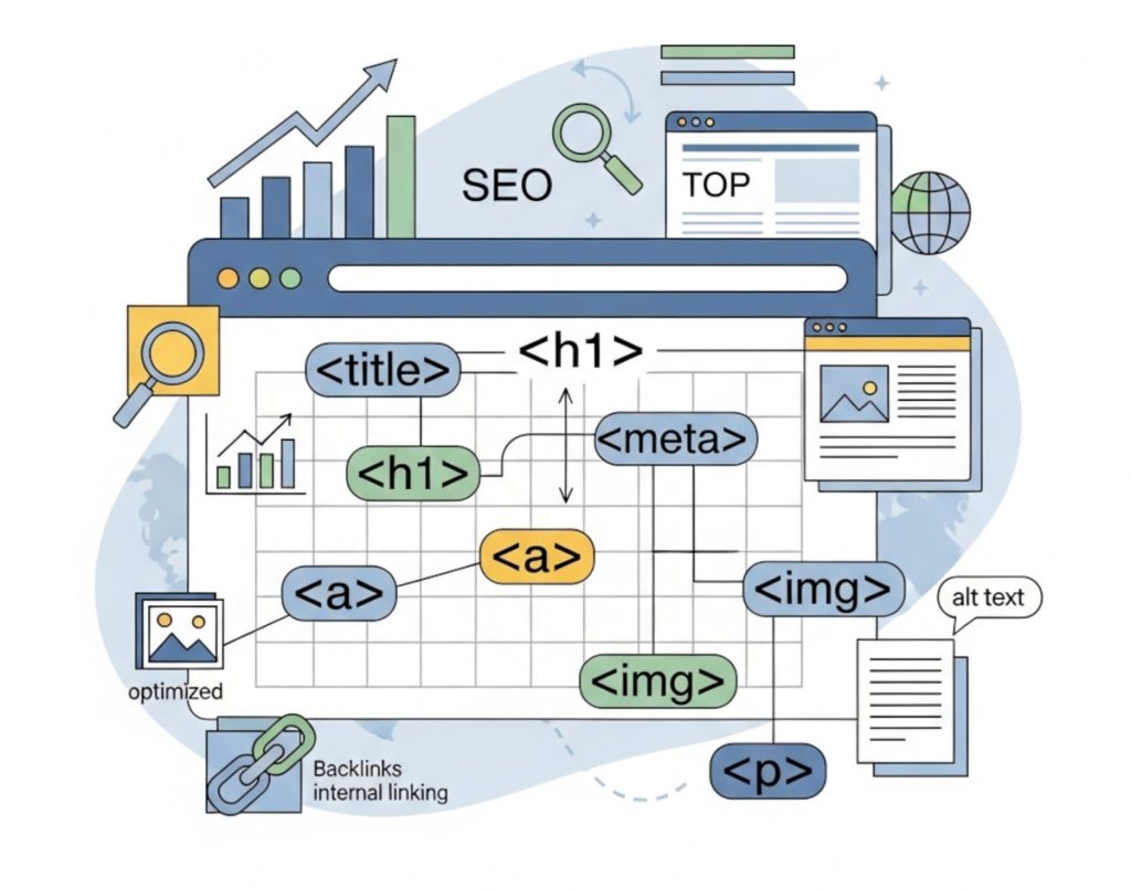 Clean HTML code structure can boost SEO