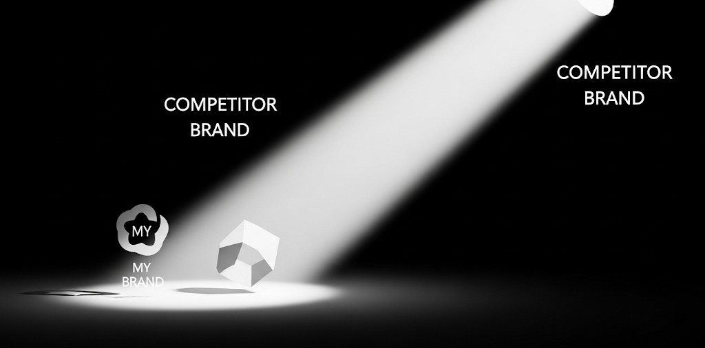 competitor-brand-spotlight-over-own-brand