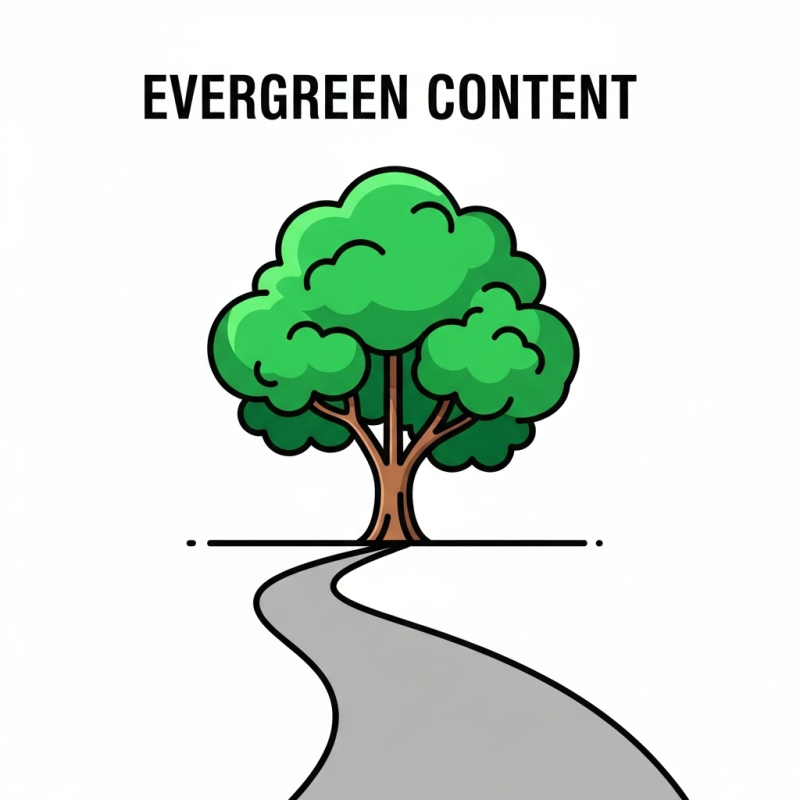 Evergreen content, build website traffic