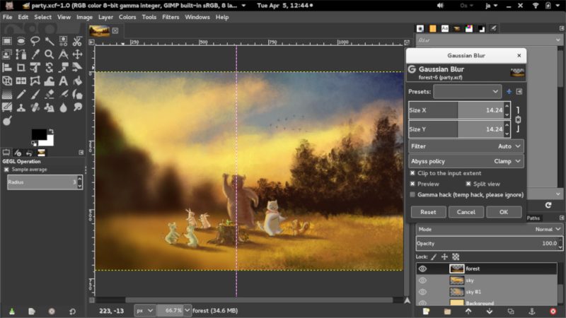Gimp, free graphics tool for your website