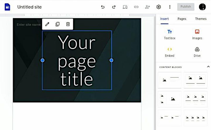 Google Sites website builder