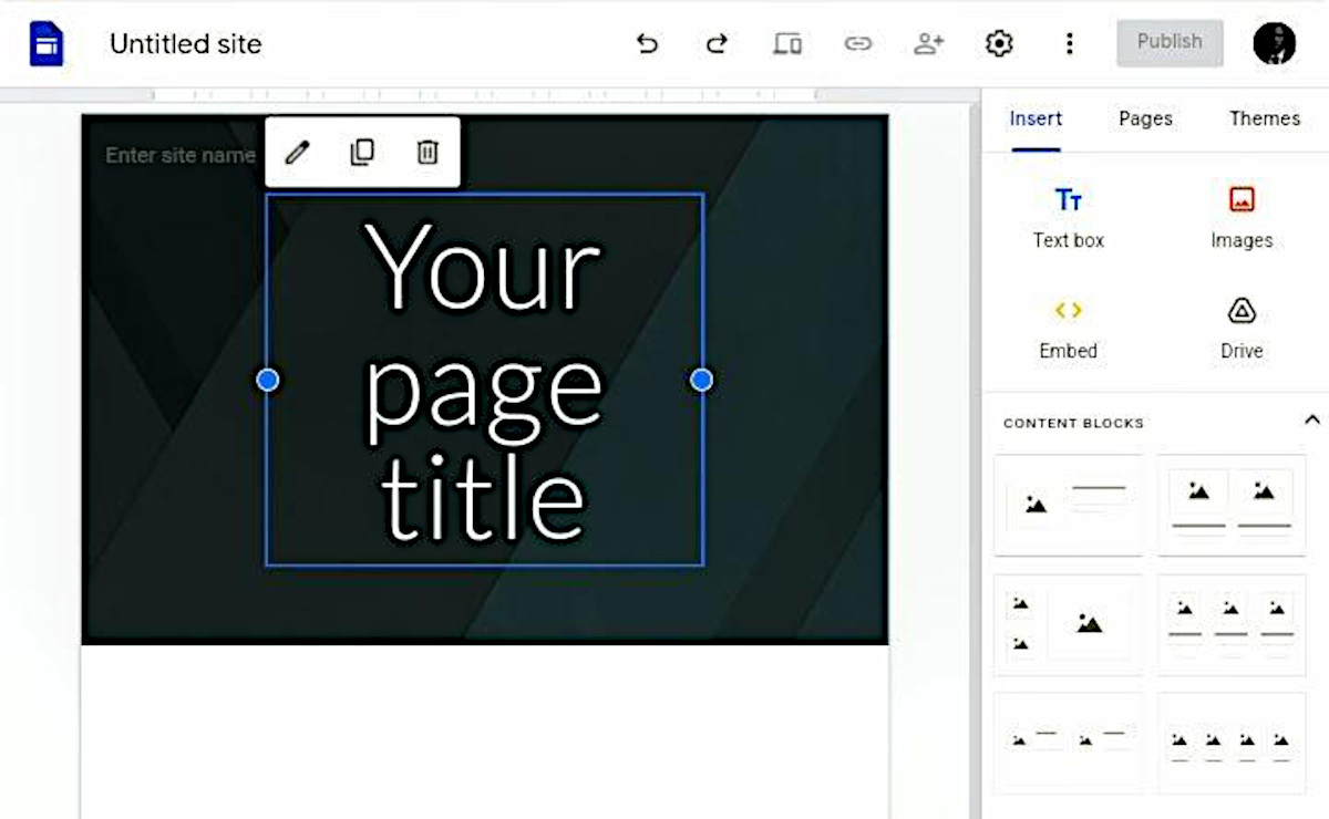 Google Sites website builder