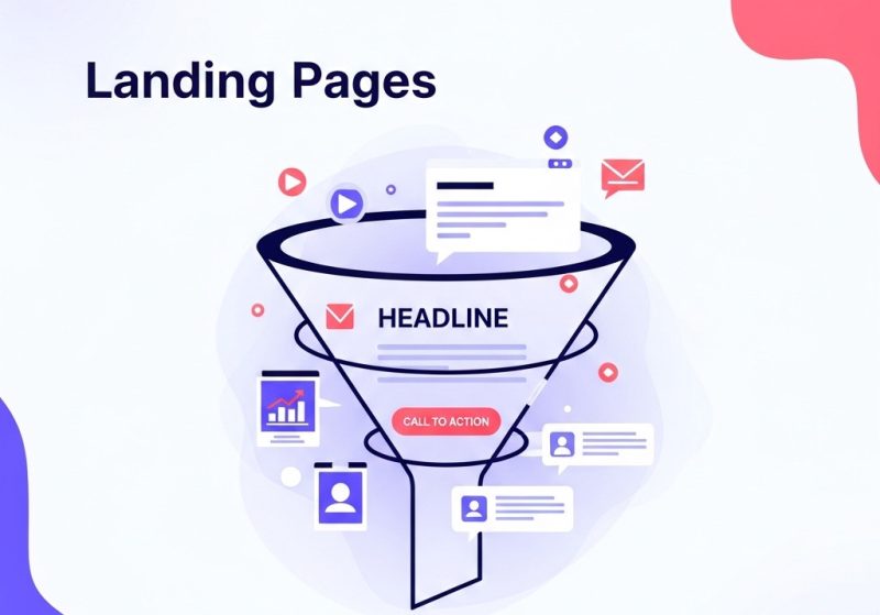 Landing pages, conversions, call-to-action, functionalities