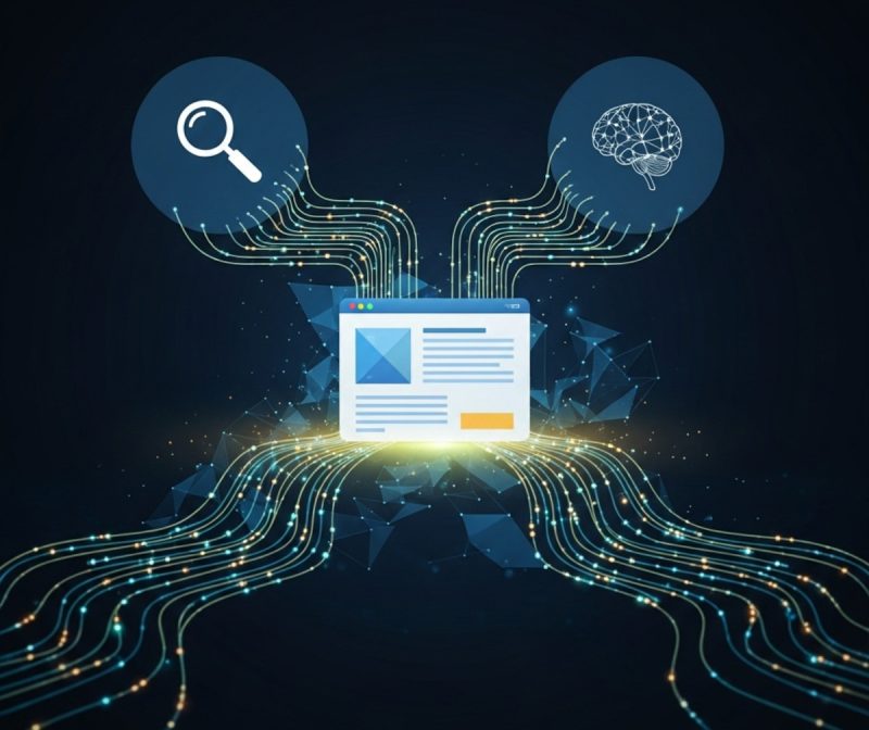 Optimized website, gaining traffic via search and AI, LLM