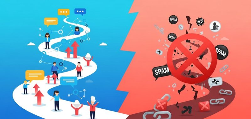 Promote on social media vs spamming