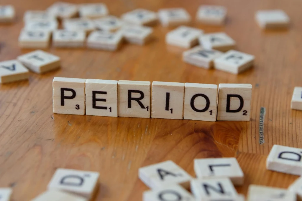 Period spelled out in Scrabble