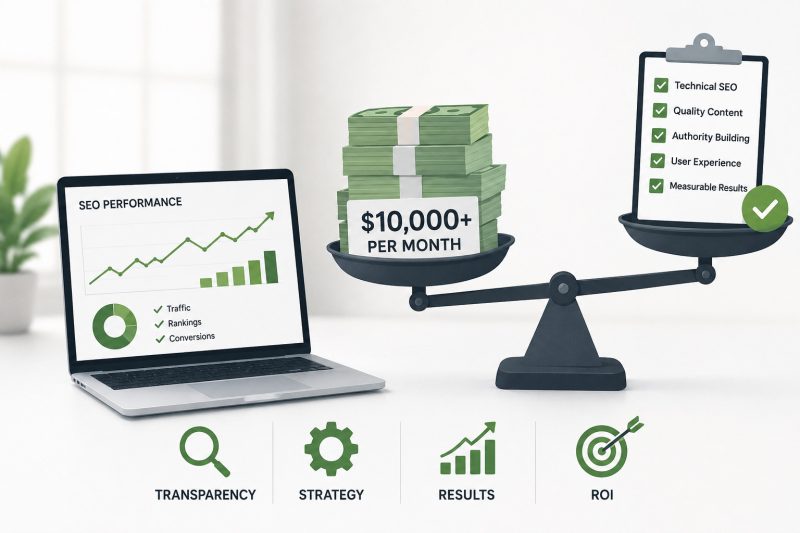 SEO cost vs value, evaluating transparency, strategy, results, and ROI