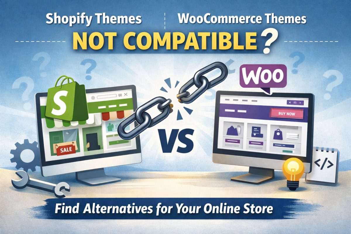Shopify themes not compatible with WooCommerce, online store