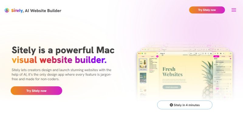Sitely website screenshot