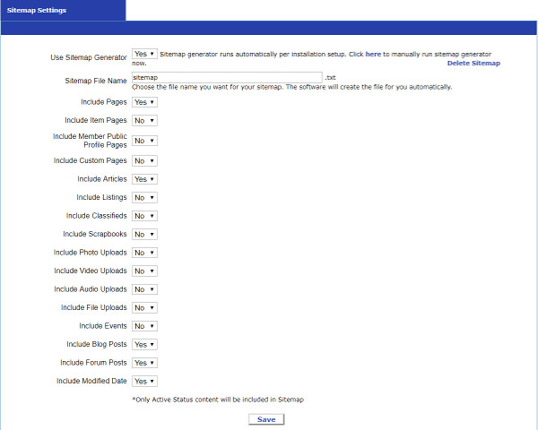 sitemap-settings