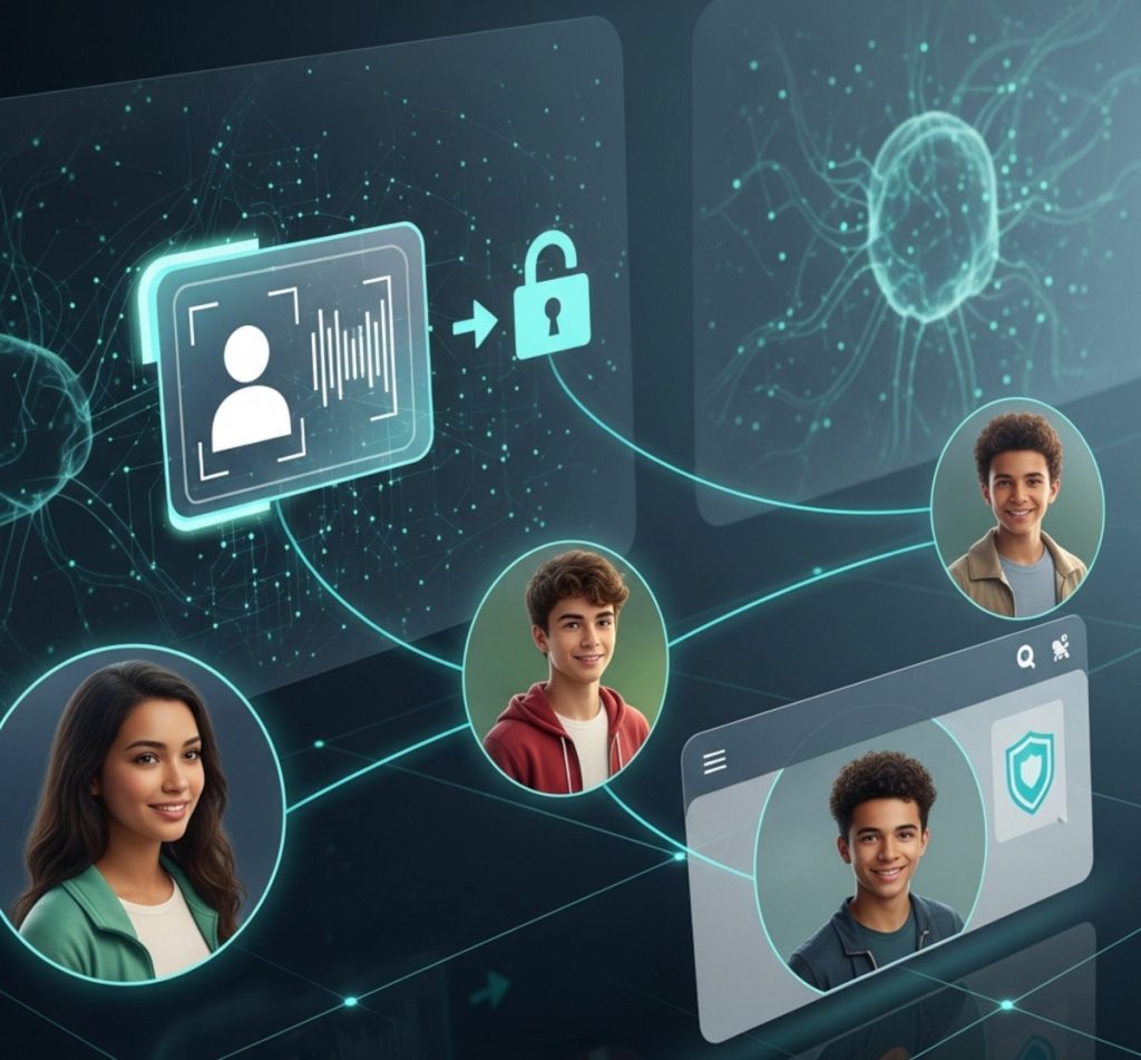 Teens chat security, AI age verification