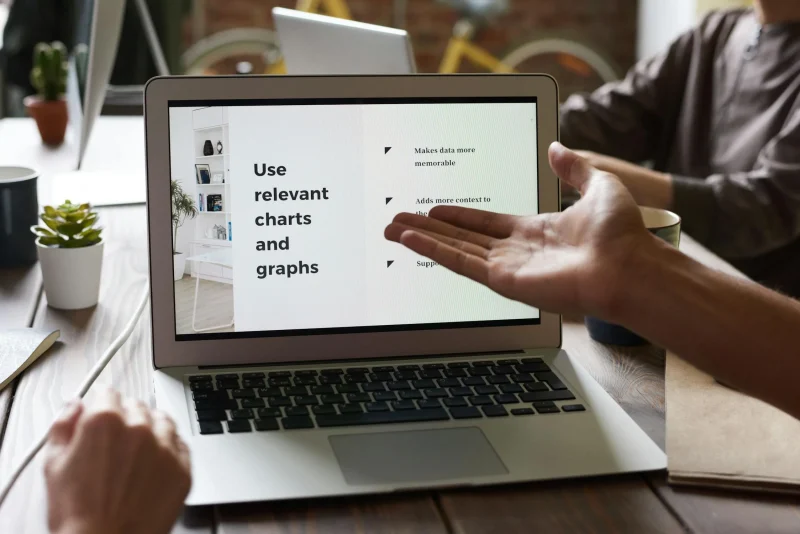 Trustworthy website, use relevant charts and graphs