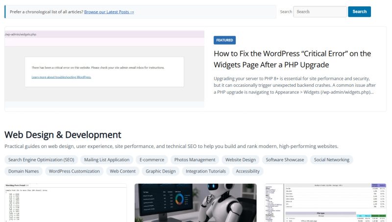 UltimateWB integrated WordPress blog option, magazine hero layout template