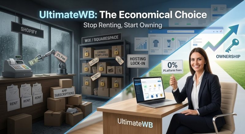 UltimateWB vs other e-commerce website builders - the most economical choice