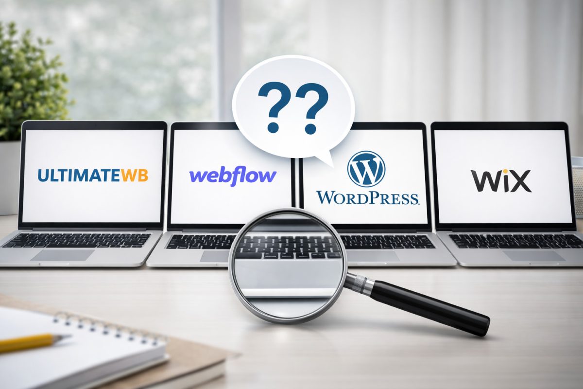 UltimateWB vs Webflow, WordPress, Wix