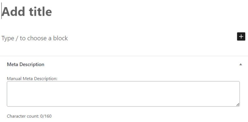 Meta Description customization