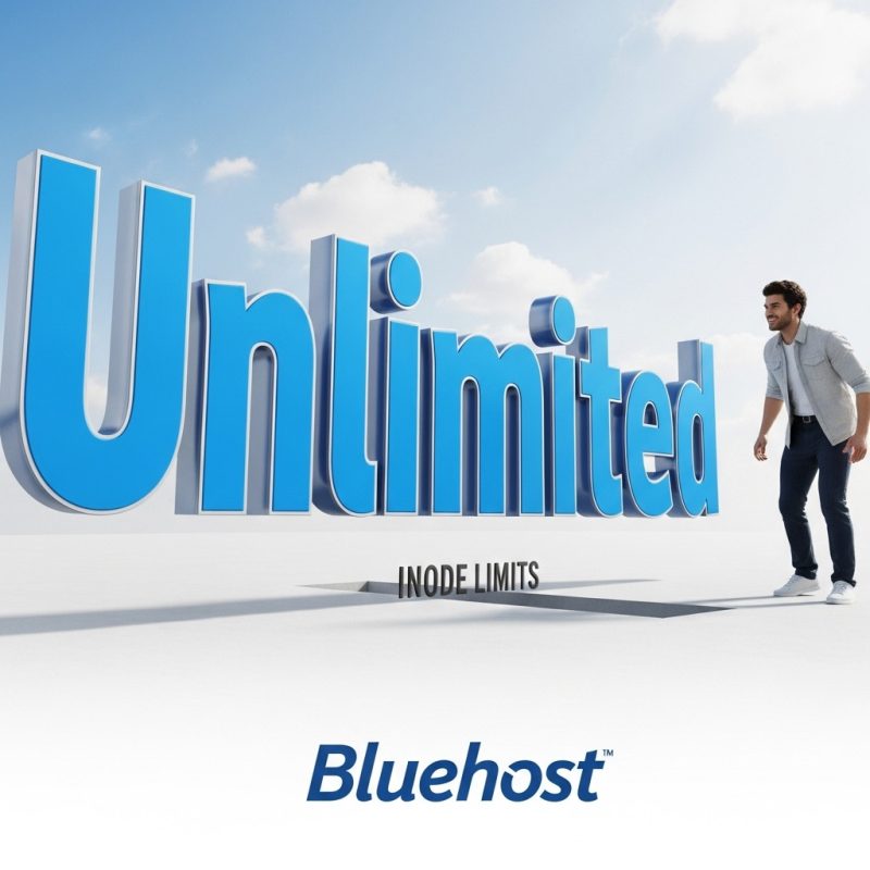 Unlimited web hosting, inode limits, Bluehost plans