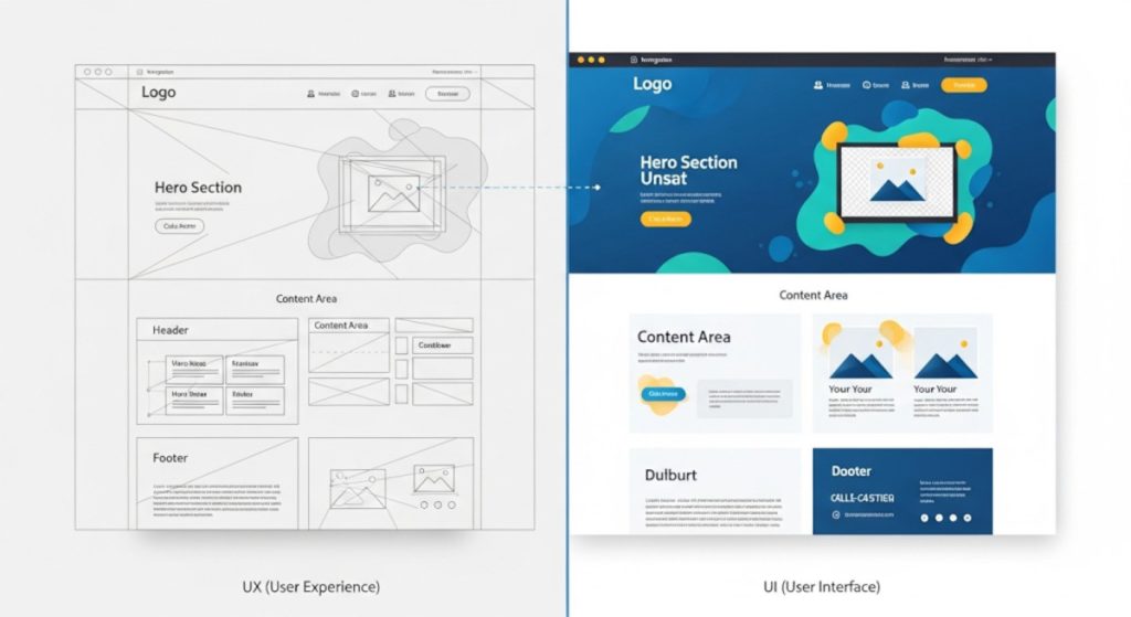 UX vs UI, Website design