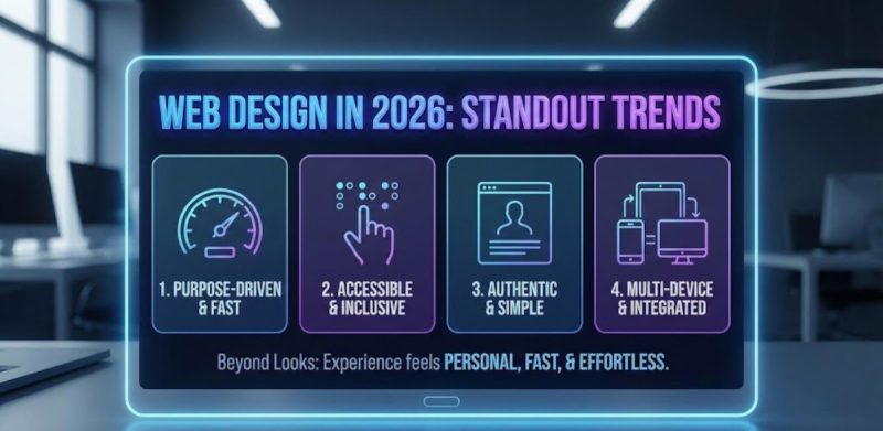 Web design in 2026, standout trends