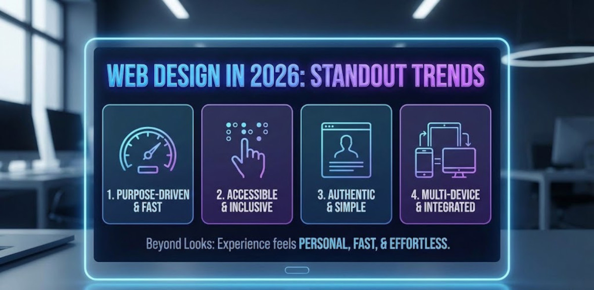 Web design in 2026, standout trends