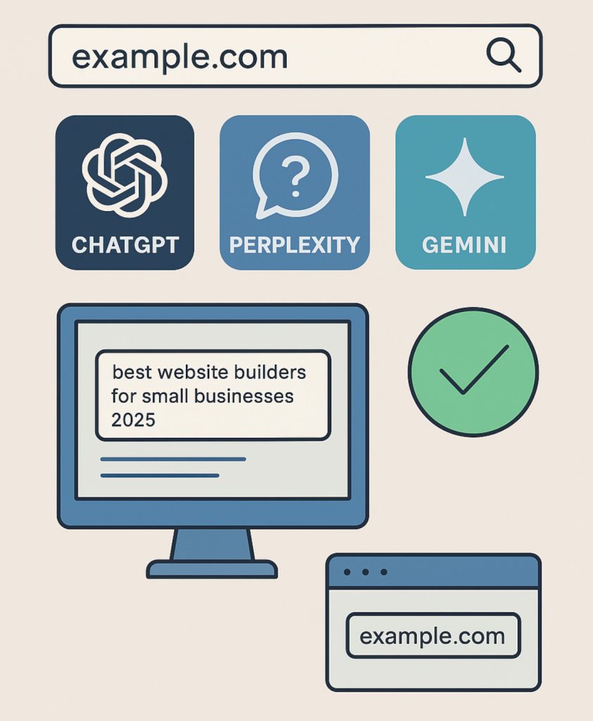 Website recommended by AI: ChatGPT, Perplexity, Gemini