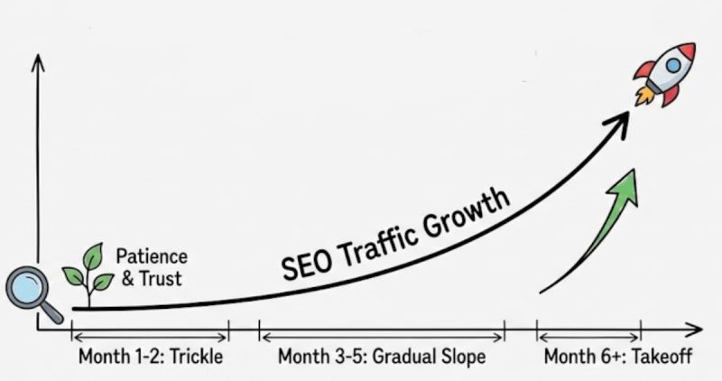 website traffic growth from SEO