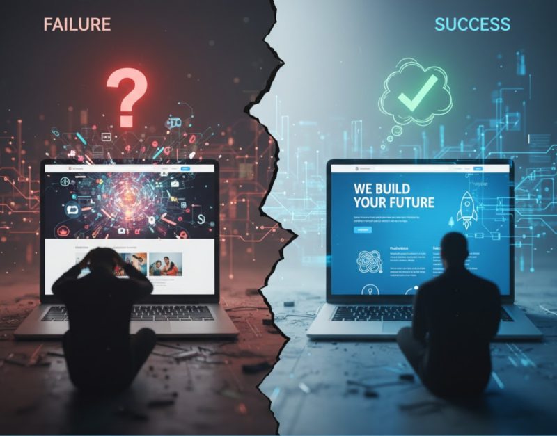 Websites that fail vs succeed