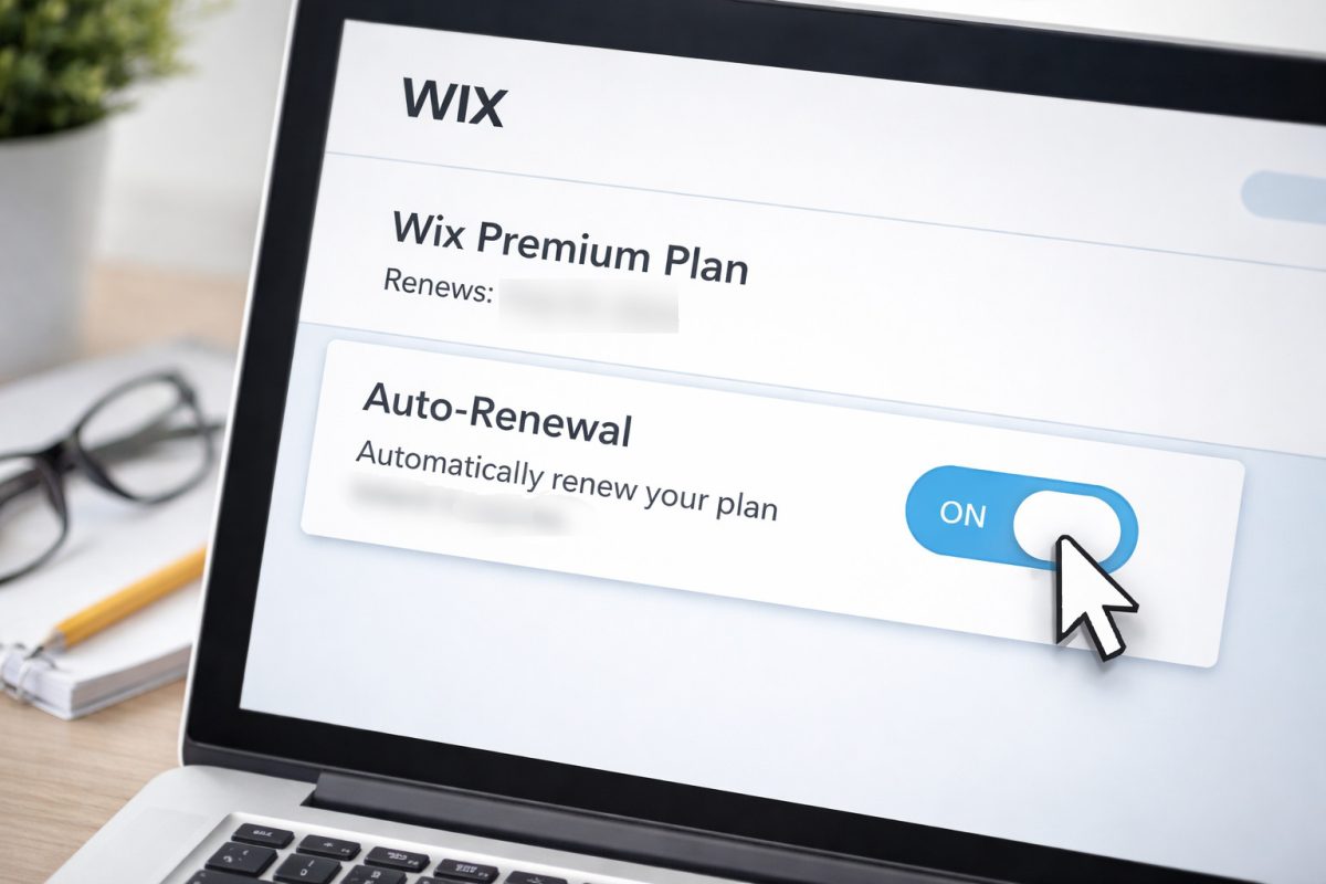 Wix auto-renew off