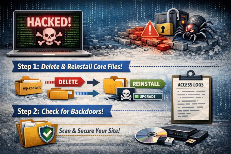 Steps to fix your hacked WordPress website.
