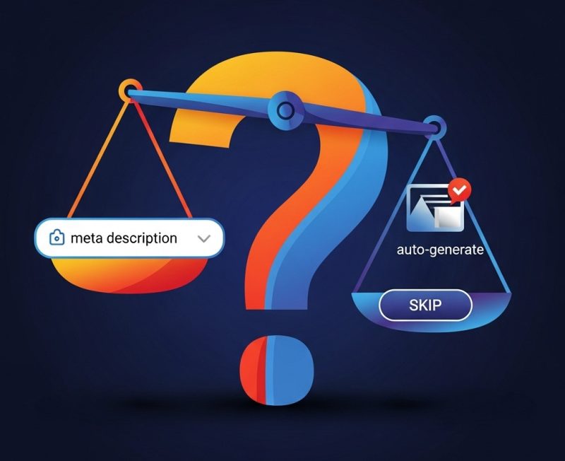 Write meta description or skip - weighing the options