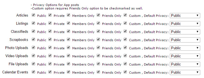 App Privacy Settings