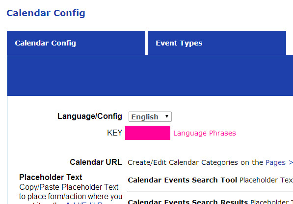 Calendar Event Types