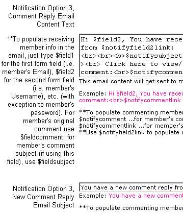 Configure Comment Reply Email