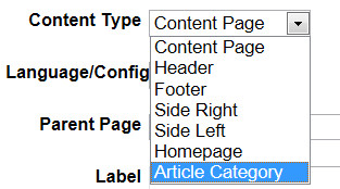 Creating Article Categories