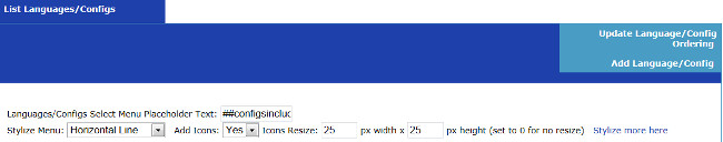 Create Languages/Configs Menu