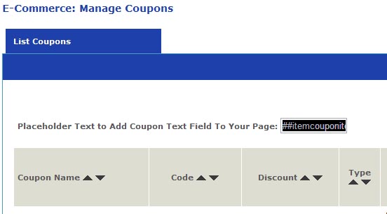 Add Shopping Cart Coupon Code Form, Ultimate Web Builder