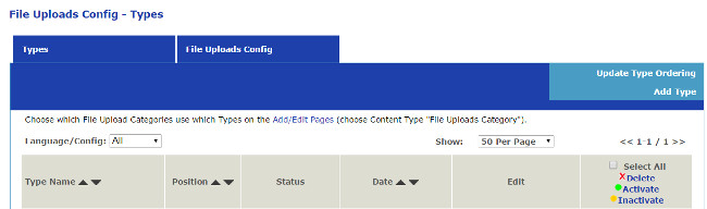 File Uploads List Types