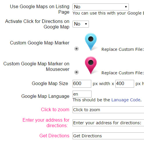 Google Maps Tool, Llistings Directory App