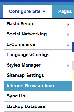 Internet Browser Customized Favicon, Ultimate Web Builder software