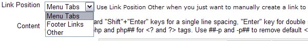 Page Link Position, Ultimate Web Builder Software