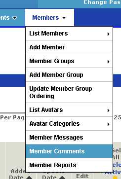 Manage Member Comments