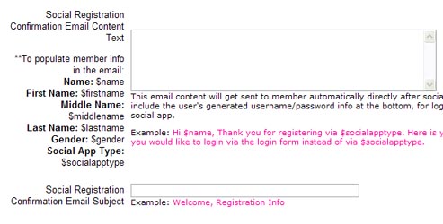 Social Login Registration Email - Ultimate Web Builder software