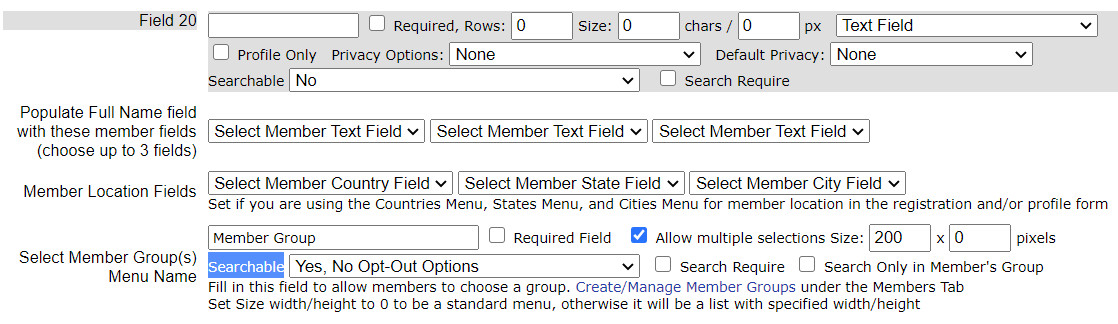 UltimateWB Member Groups Searchable