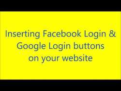 How To Integrate Facebook Login & Google Login buttons in your website